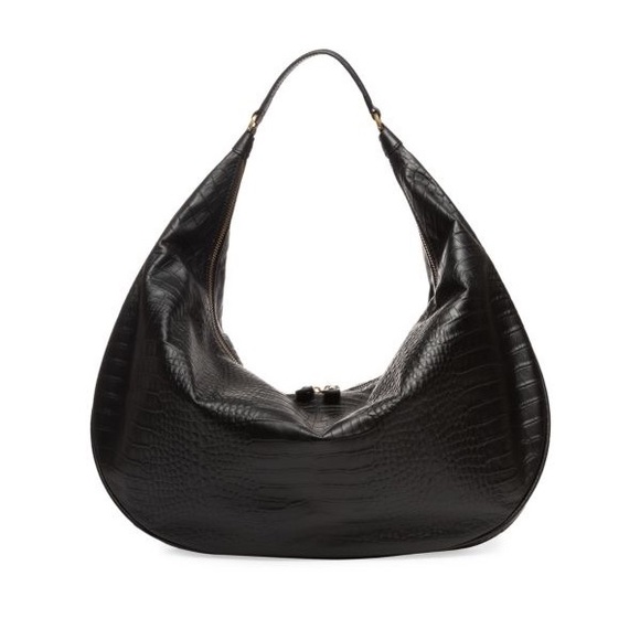 STAUD Handbags - NWOT Staud Sasha Croc Embossed Leather Hobo Satchel